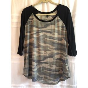 Baseball Camo Swing Tee